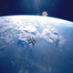 Illustration for article titled Amazing photo of the MIR space station against the immensity of Earth